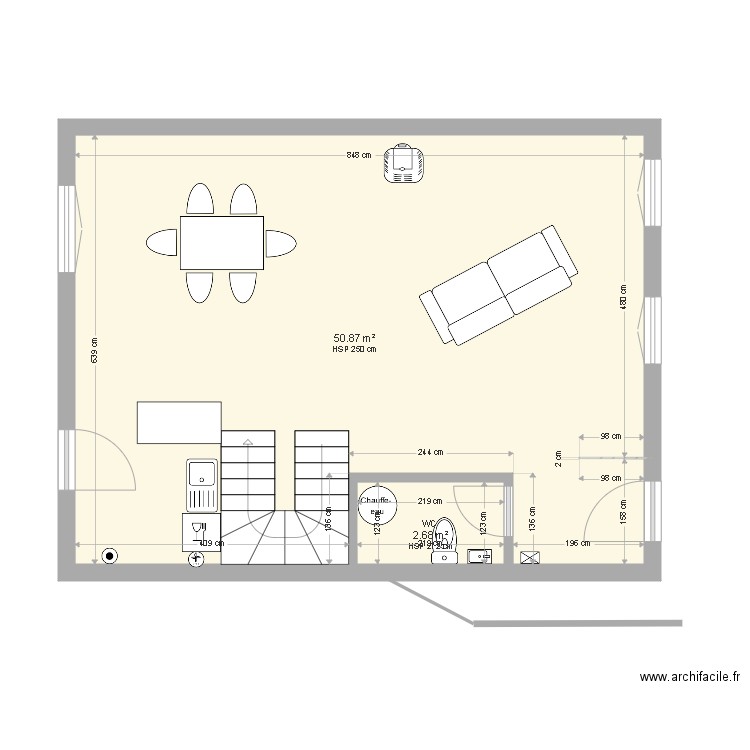 RDC Hutzler st Mammes. Plan de 0 pièce et 0 m2