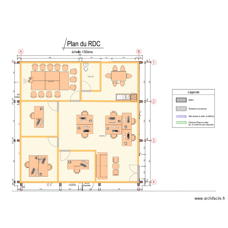 Boulangerie Hopitaux Neufs. Plan de 7 pièces et 96 m2