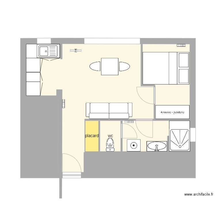 studio st maur. Plan de 0 pièce et 0 m2