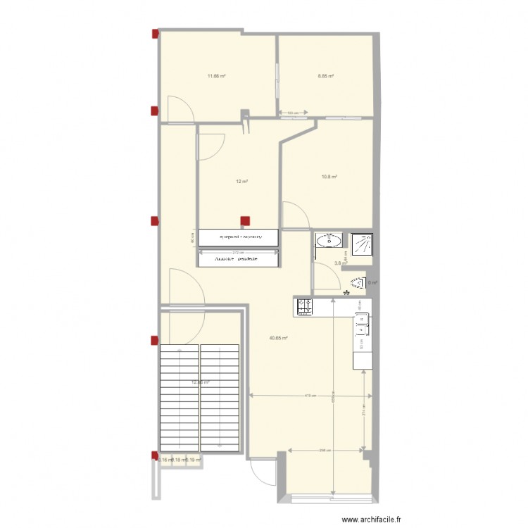 1 ER ETAGE sabah. Plan de 0 pièce et 0 m2