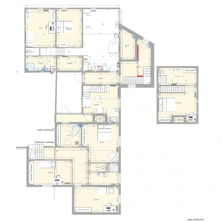 Benney 1er étage Déc 2018. Plan de 0 pièce et 0 m2