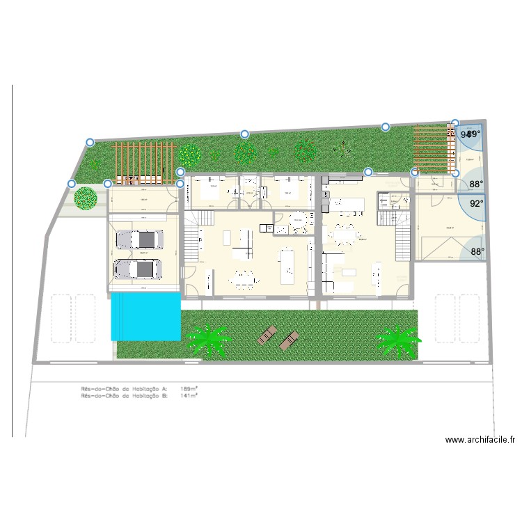 Casa Portugal . Plan de 33 pièces et 922 m2