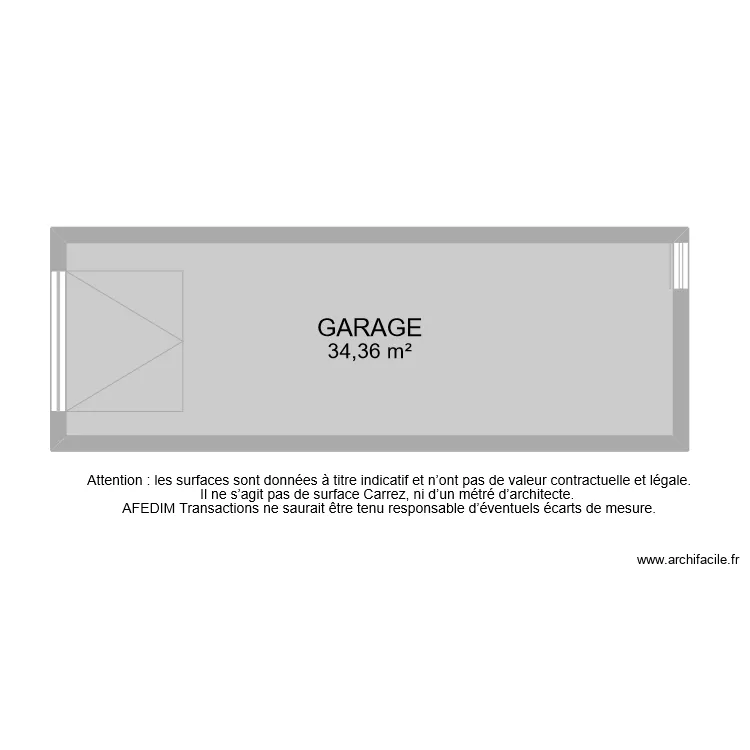 BI 9789  GARAGE . Plan de 