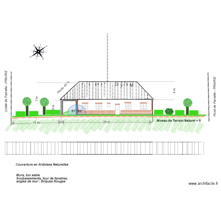 COUPE facade ouest 5. Plan de 0 pièce et 0 m2