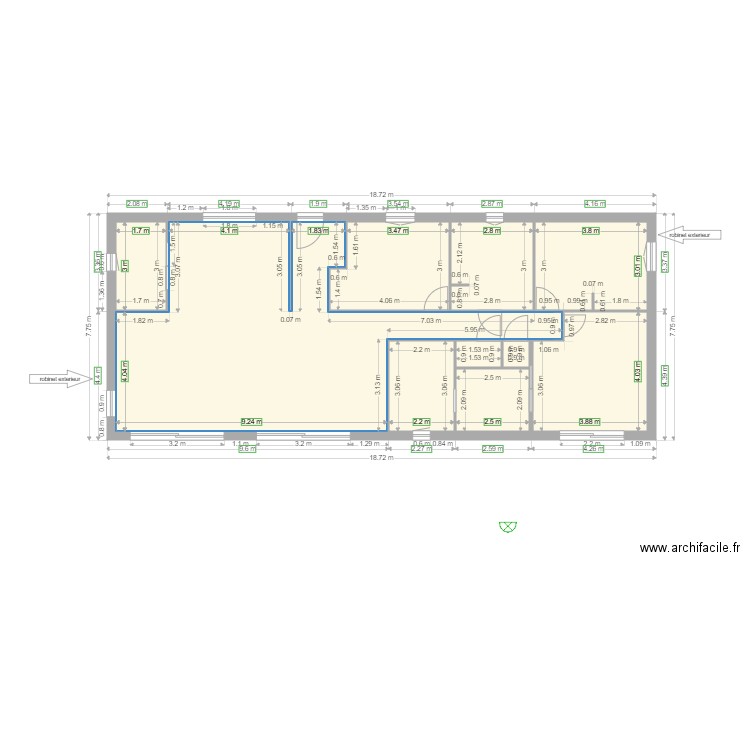 plan maison sans garage. Plan de 0 pièce et 0 m2