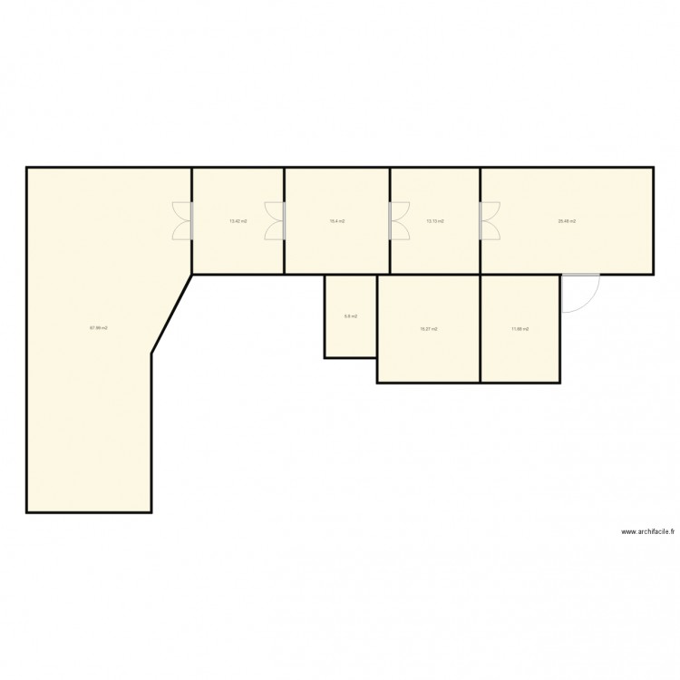 cabine0902221. Plan de 8 pièces et 168 m2