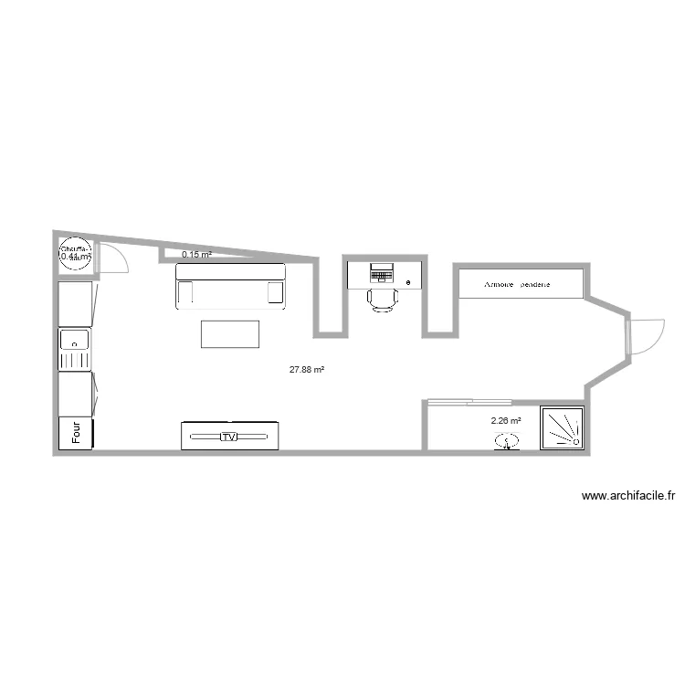 STUDIO 1. Plan de 