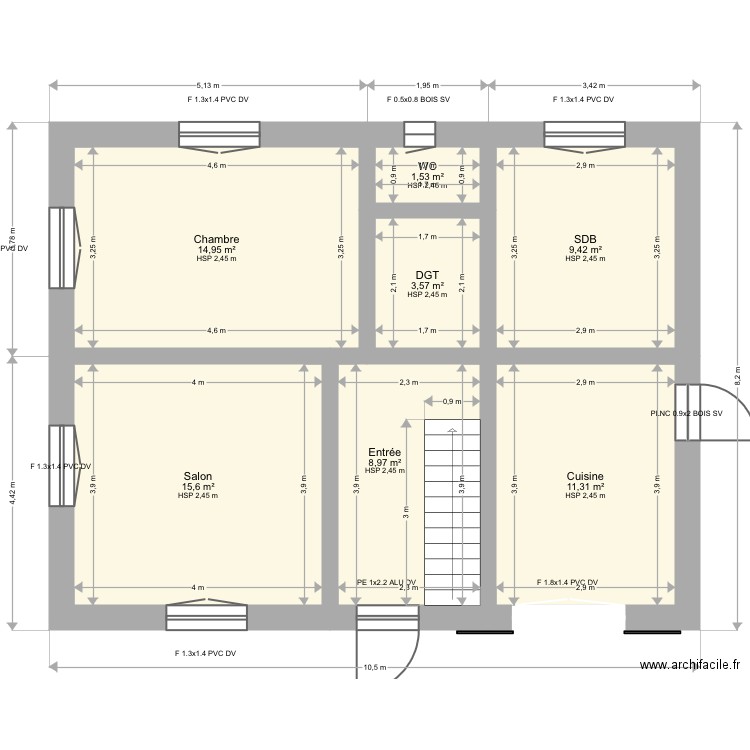 ML21028537  WERTENBERG. Plan de 13 pièces et 142 m2