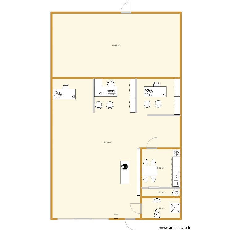 plan 2. Plan de 5 pièces et 157 m2