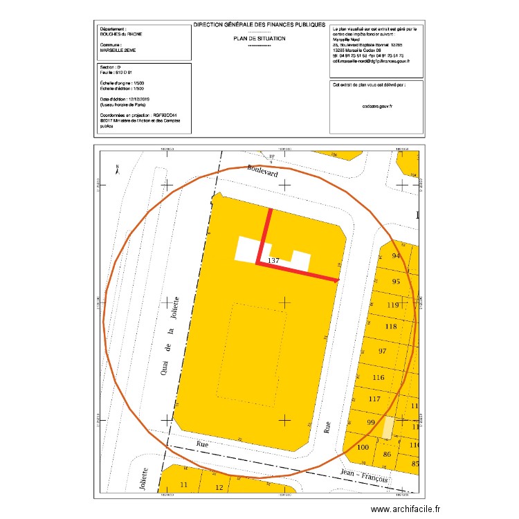 plan de situation. Plan de 0 pièce et 0 m2