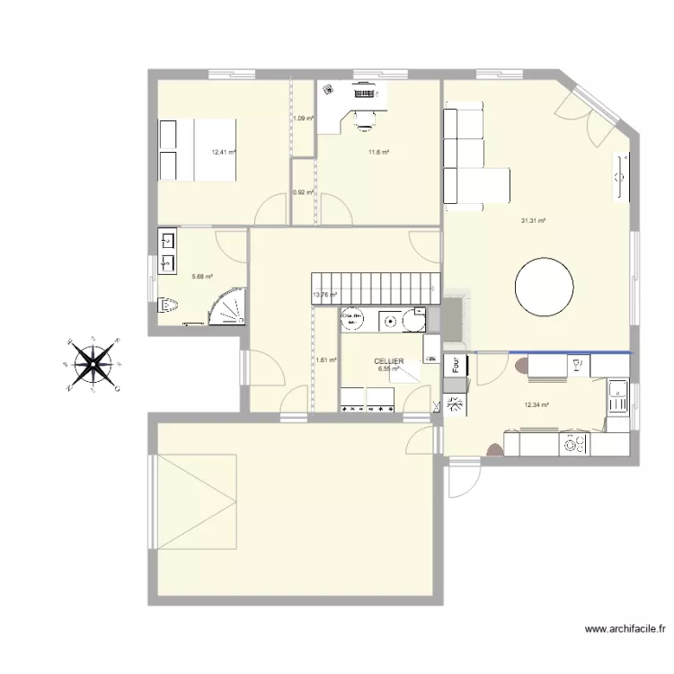 97M2 ET ETAGE. Plan de 