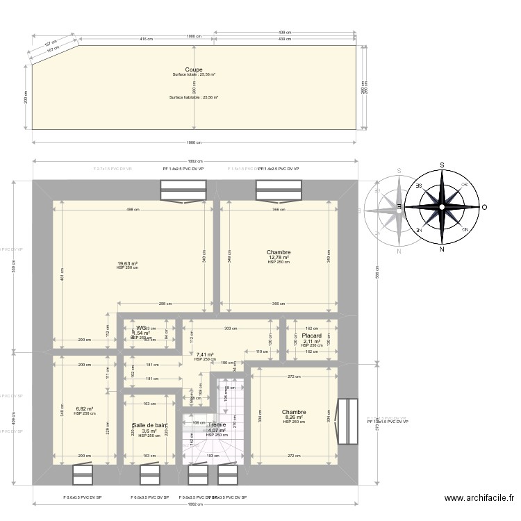 4 mazet. Plan de 16 pièces et 273 m2