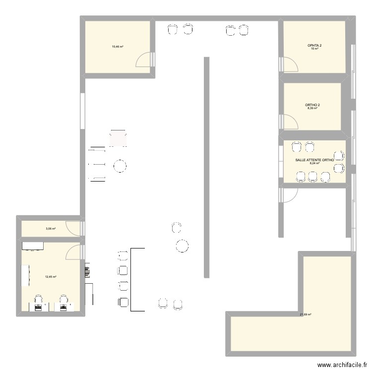 SOISSONS 2.1. Plan de 7 pièces et 74 m2