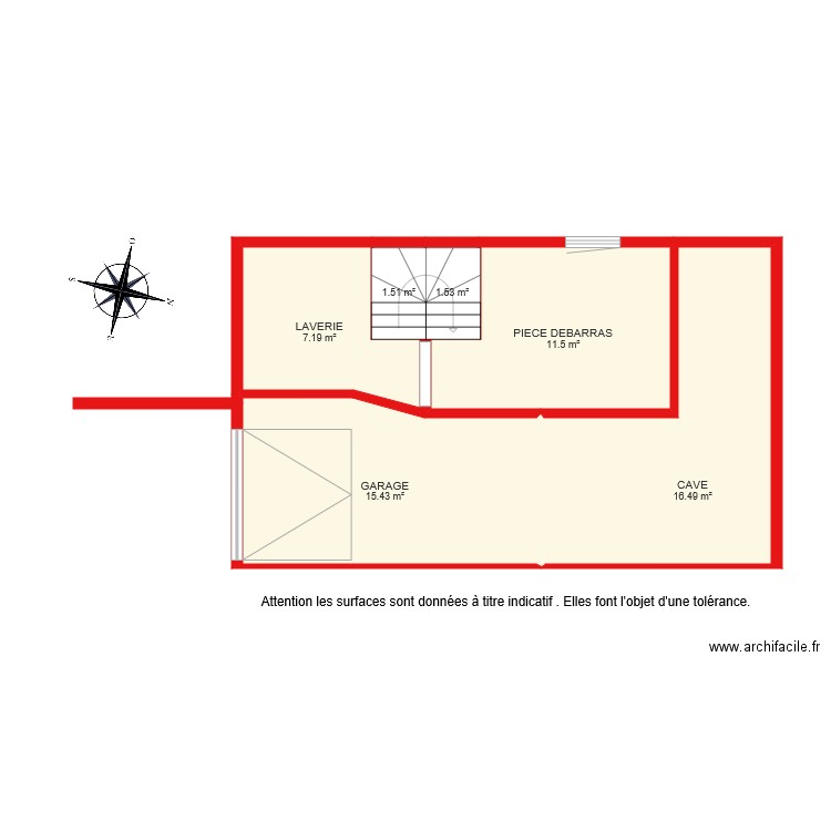 BI 1886 niveau 0. Plan de 0 pièce et 0 m2