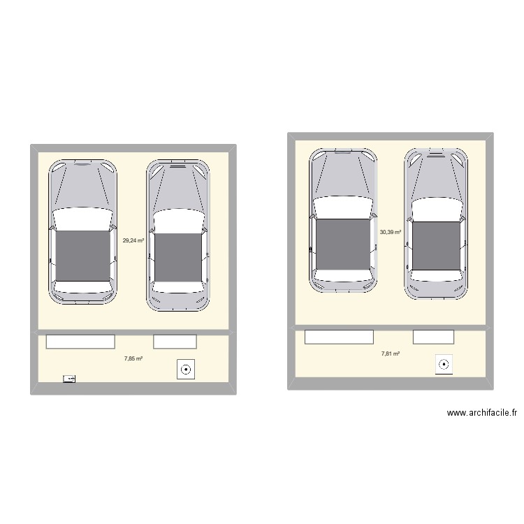 Garage. Plan de 0 pièce et 0 m2