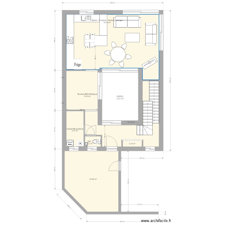 utilisation BIS RDC SANS JARDIN. Plan de 0 pièce et 0 m2