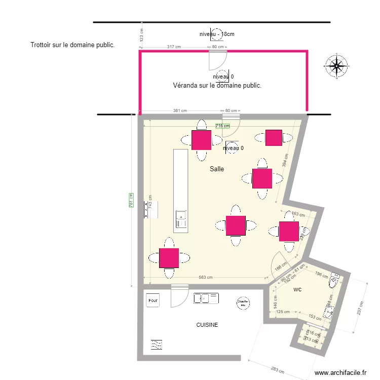 pagaille. Plan de 0 pièce et 0 m2