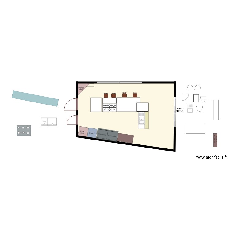 casa Creston cocina opcion 2. Plan de 0 pièce et 0 m2