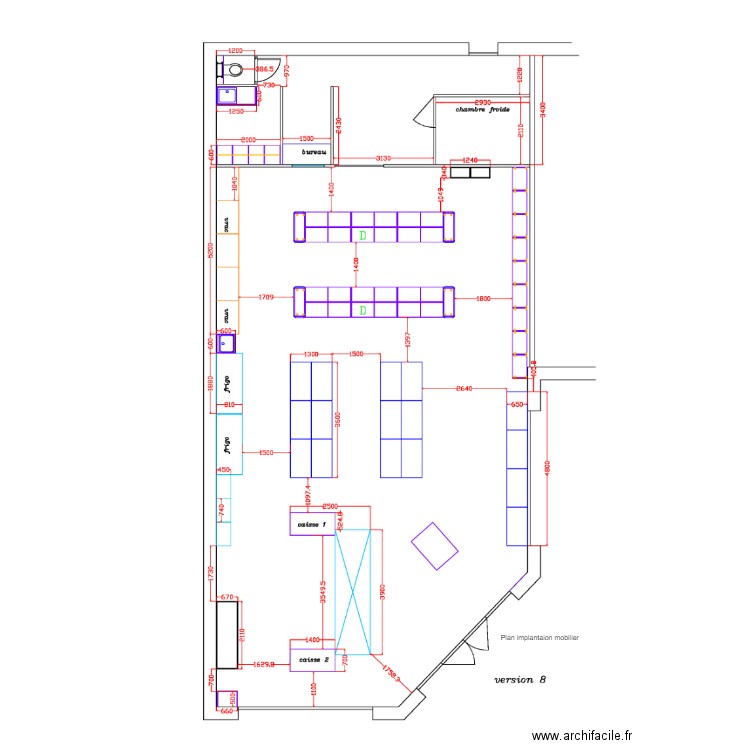Cote Bio plan aménagement. Plan de 0 pièce et 0 m2