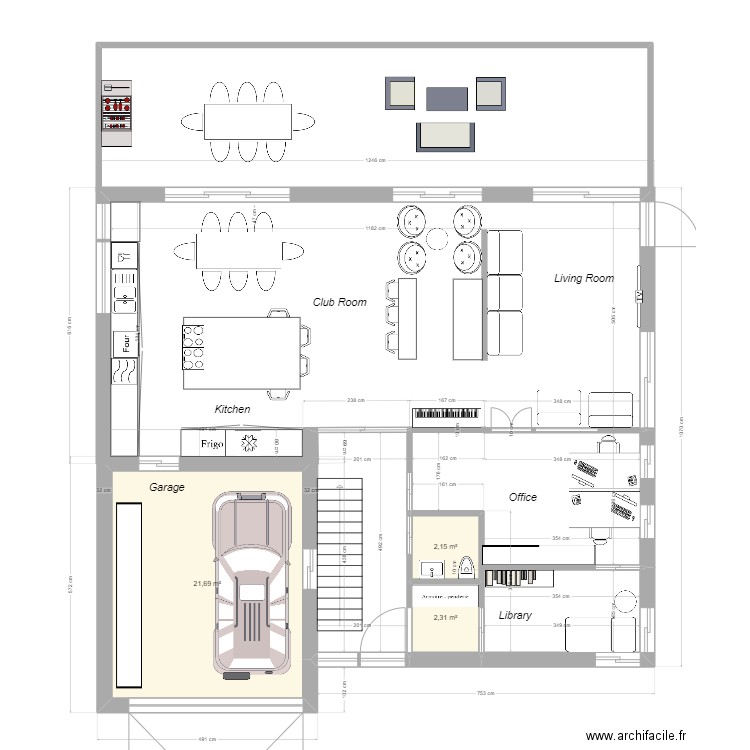 Maison Yvoir 5. Plan de 27 pièces et 247 m2