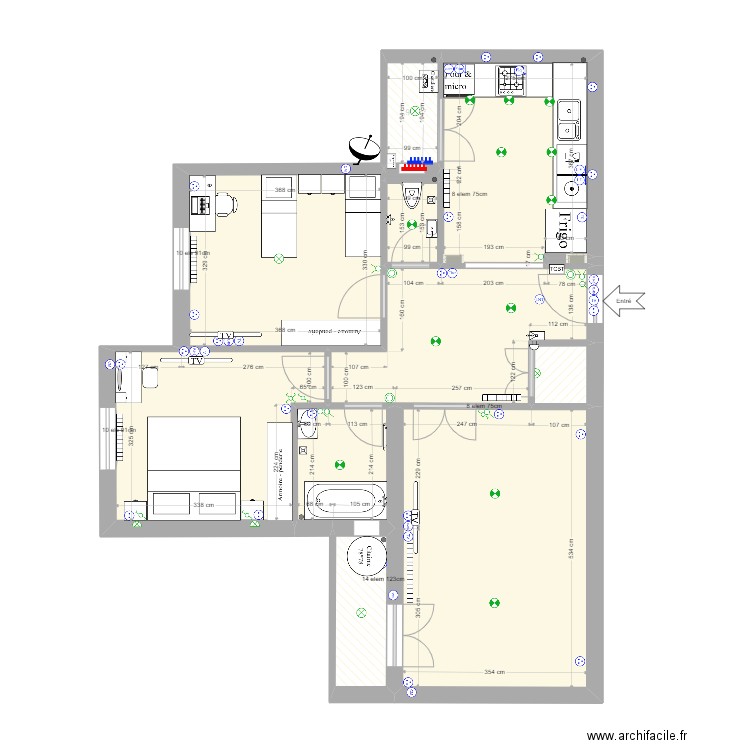 houssam. Plan de 42 pièces et 297 m2