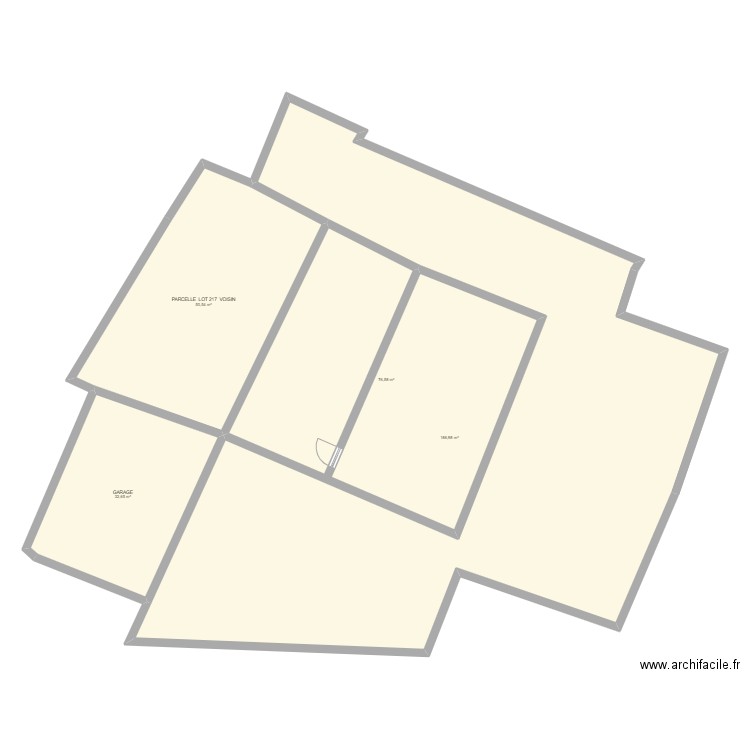 PLAN SOL AVEC VOISIN. Plan de 0 pièce et 0 m2