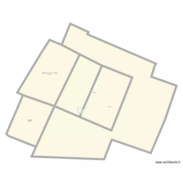 PLAN SOL AVEC VOISIN. Plan de 