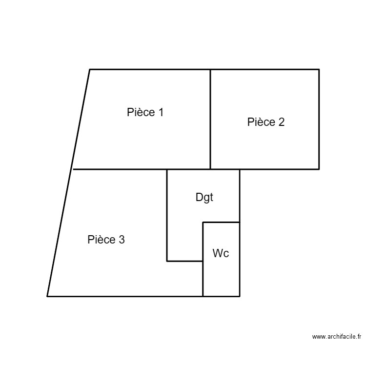 PONT LABBE PIANI. Plan de 4 pièces et 21 m2