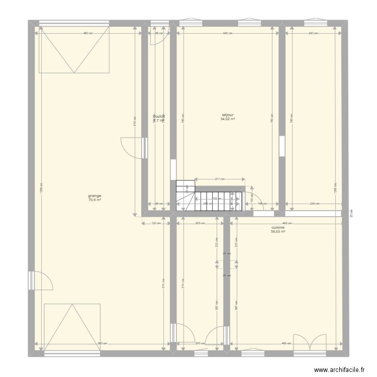 3 bis. Plan de 4 pièces et 171 m2