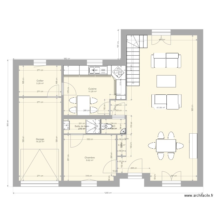 fleurine rdc. Plan de 0 pièce et 0 m2