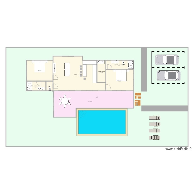 chong mon 2 chambres jardin parking . Plan de 0 pièce et 0 m2