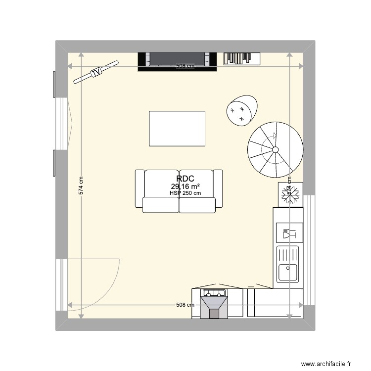 Le Grand Buat : Petite maison projet 1. Plan de 0 pièce et 0 m2