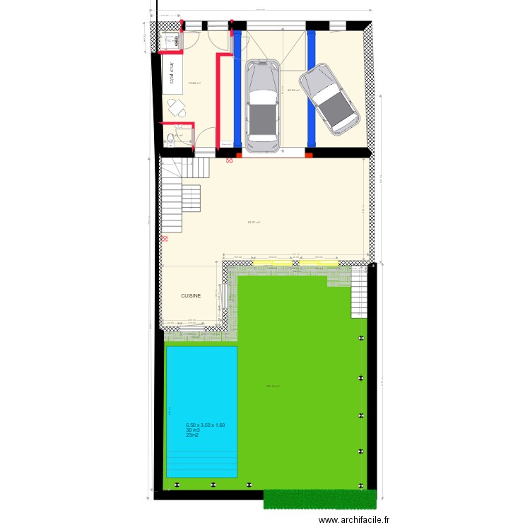 Plan RDC et Jardin. Plan de 0 pièce et 0 m2