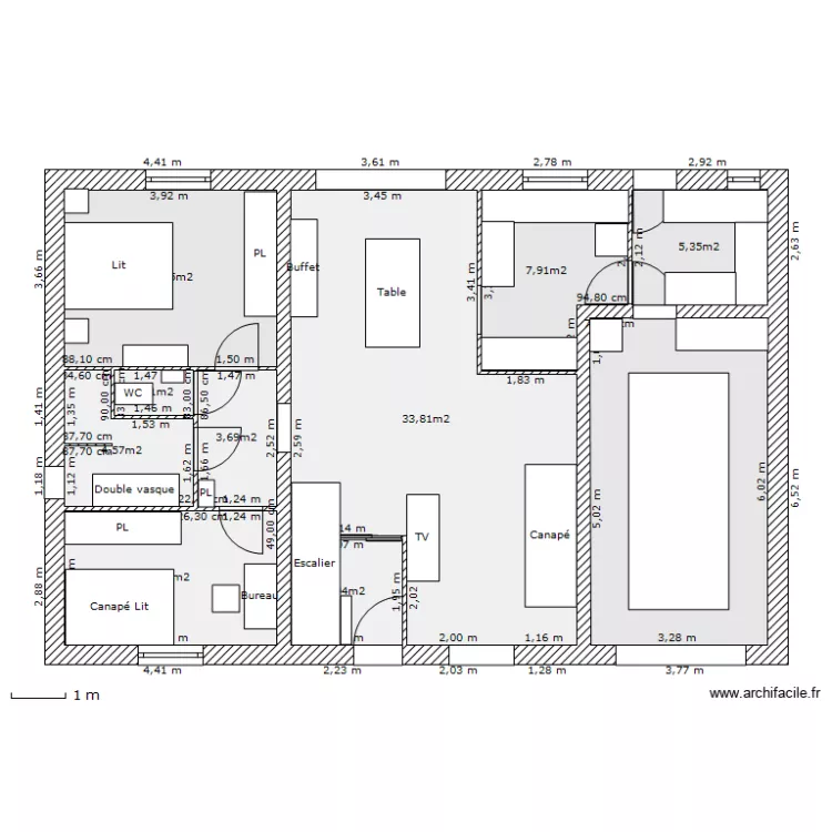 Maison 2. Plan de 