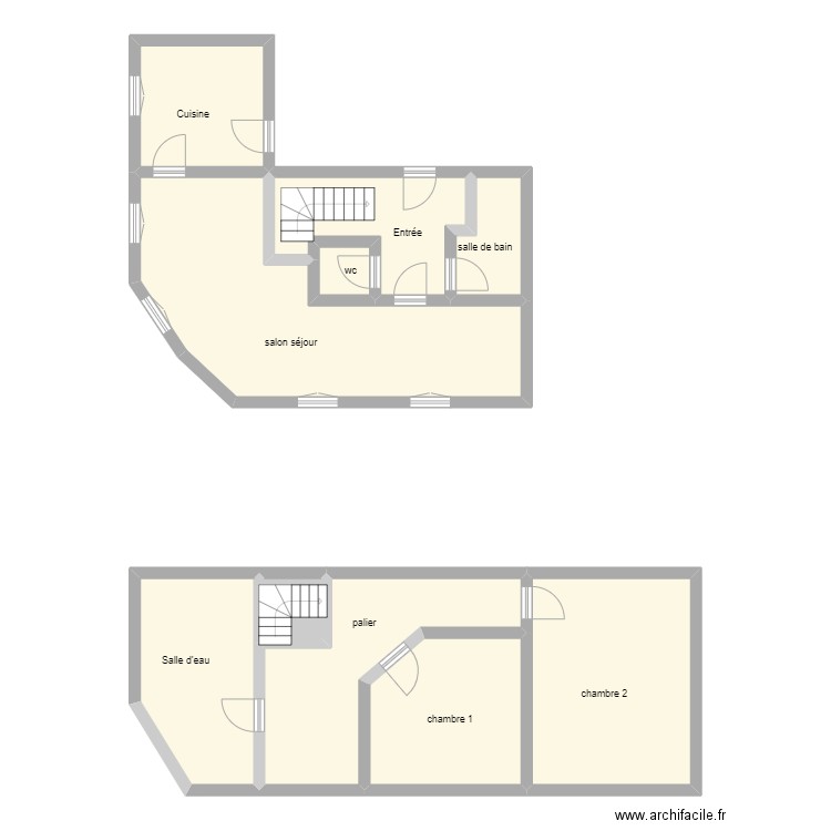 1050. Plan de 10 pièces et 116 m2