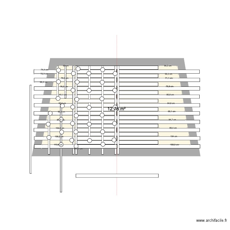 Terrasse V112. Plan de 1 pièce et 13 m2