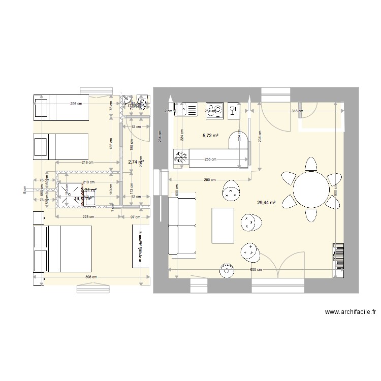 Petite maison BC. Plan de 0 pièce et 0 m2