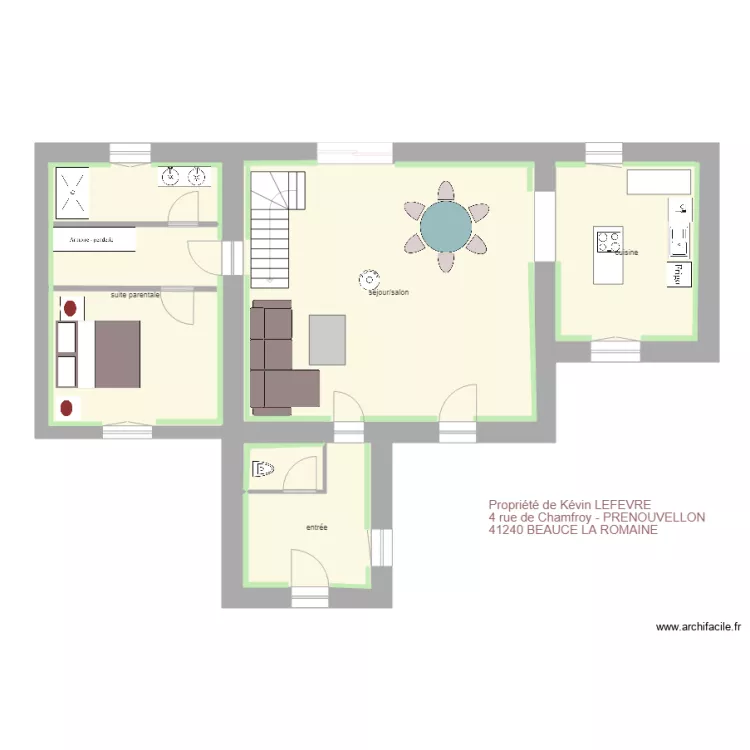 RDC APRES TRAVAUX. Plan de RDC APRES TRAVAUX. Plan de