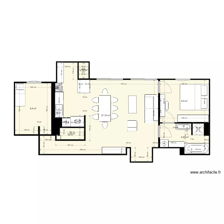 SAINT CLOUD 6 MEUBLES. Plan de 