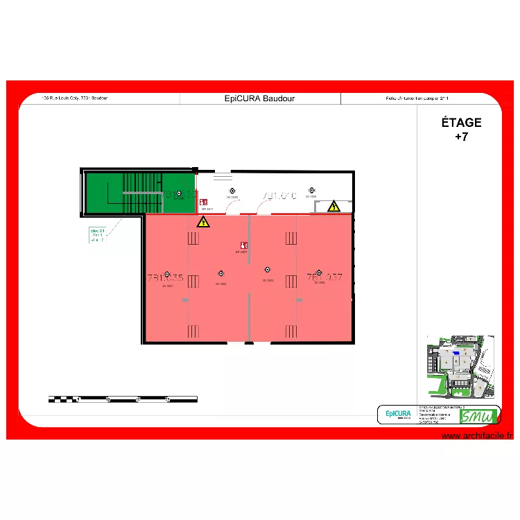 Baudour étage +7. Plan de Baudour étage +7. Plan de