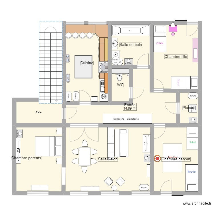 Maison. Plan de 0 pièce et 0 m2