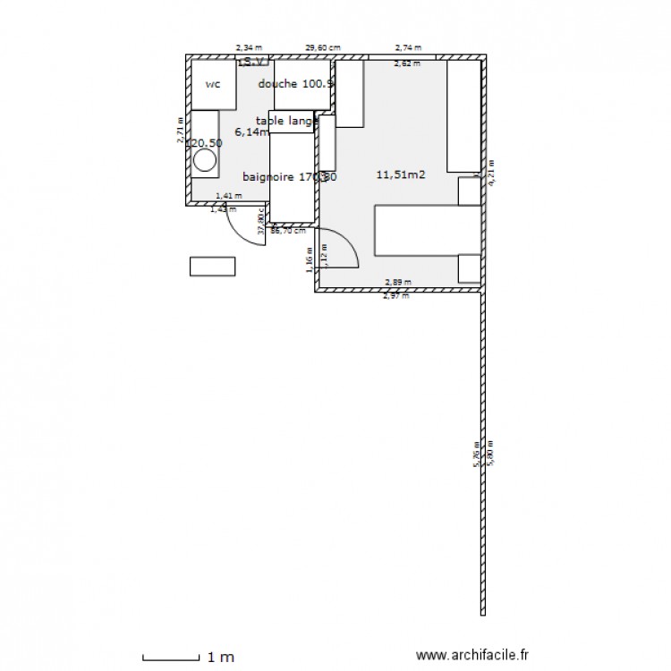 sdb et chambre2. Plan de 0 pièce et 0 m2