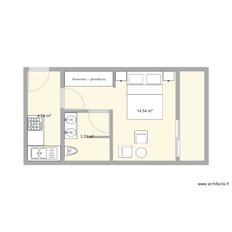 bungalow sandra. Plan de 0 pièce et 0 m2