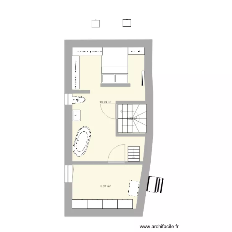 Maison 2e niveau 6. Plan de 