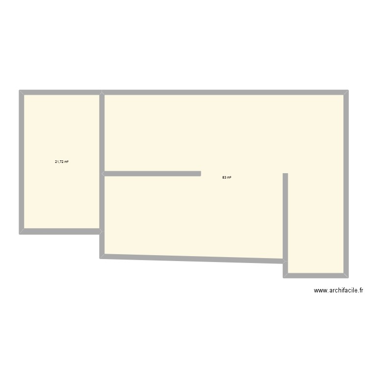 Stephenson. Plan de 2 pièces et 105 m2