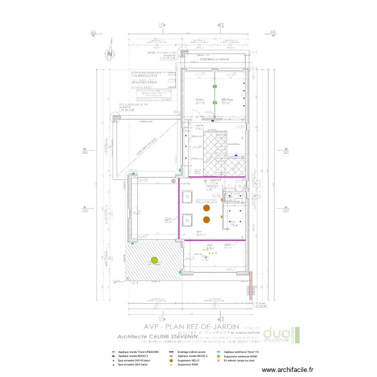 DATTLER REZ DE JARDIN. Plan de 
