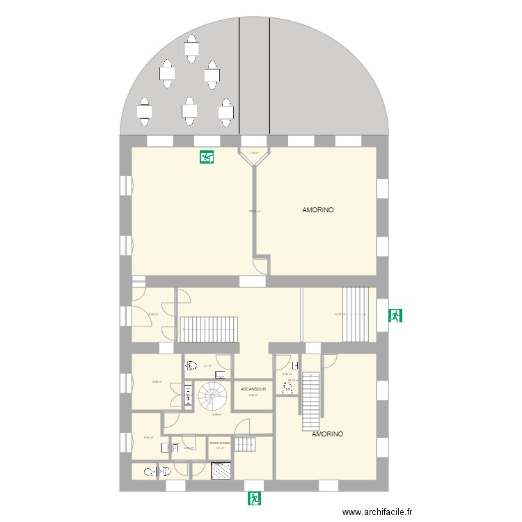 LE MESS2. Plan de 33 pièces et 536 m2