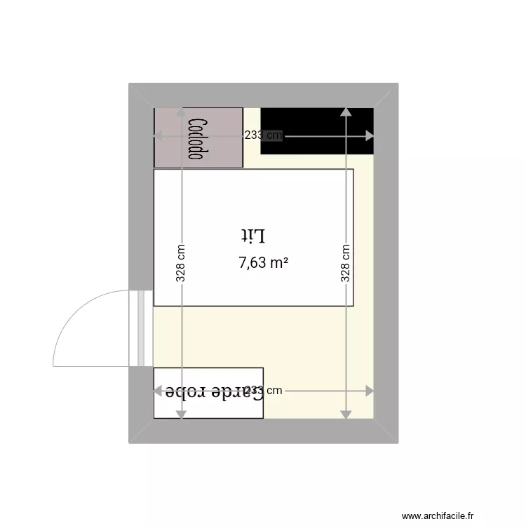 Chambre. Plan de 