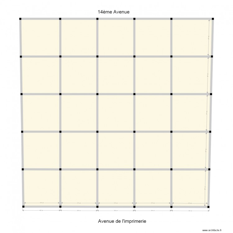 structure beton armé. Plan de 24 pièces et 356 m2