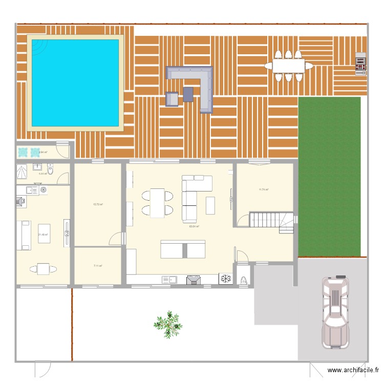 MAURIN RDC. Plan de 0 pièce et 0 m2